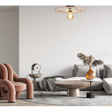 Bevestigde hanglamp FALCO 1xE27/60W/230V diameter 40 cm beige