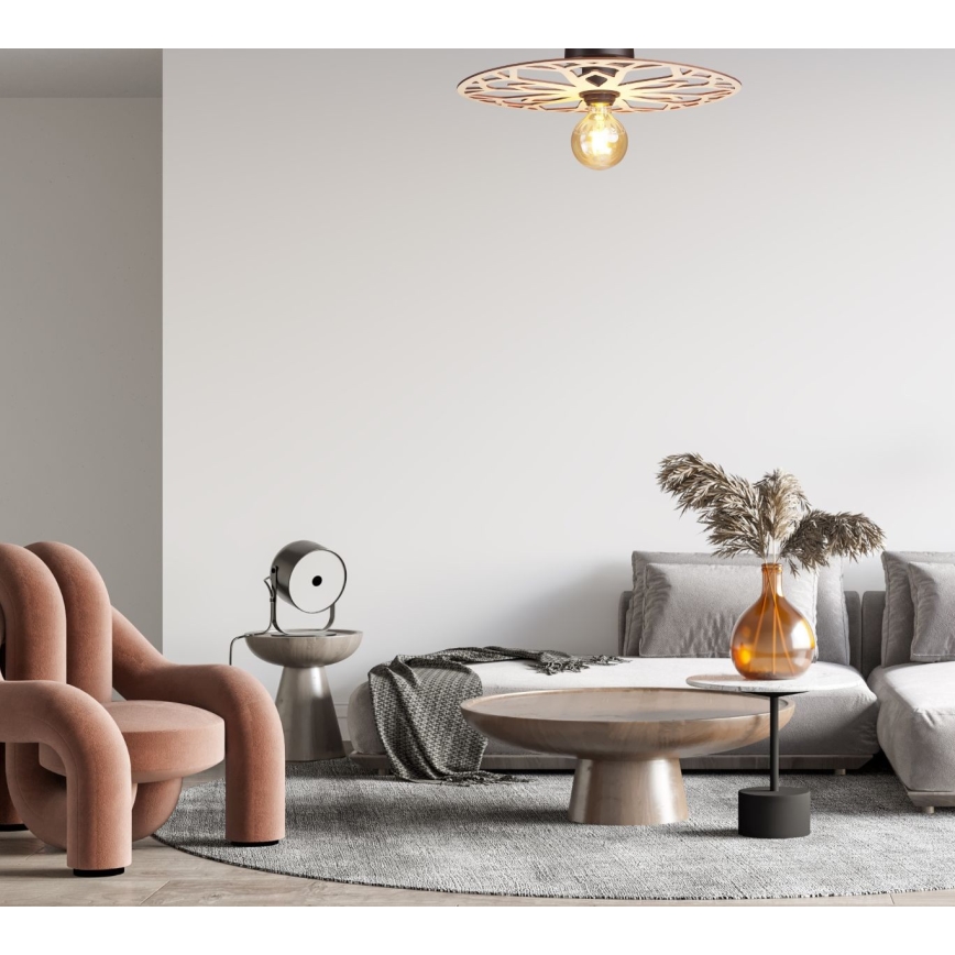 Bevestigde hanglamp FALCO 1xE27/60W/230V diameter 40 cm beige