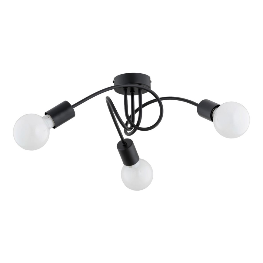 Bevestigde hanglamp FARTA 3xE27/15W/230V zwart