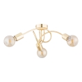 Bevestigde hanglamp FARTA 3xE27/60W/230V goud