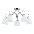 Bevestigde hanglamp FILA 5xE27/15W/230V glanzend chroom