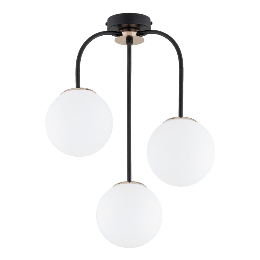 Bevestigde hanglamp GAMMA 3xE14/10W/230V zwart/goud