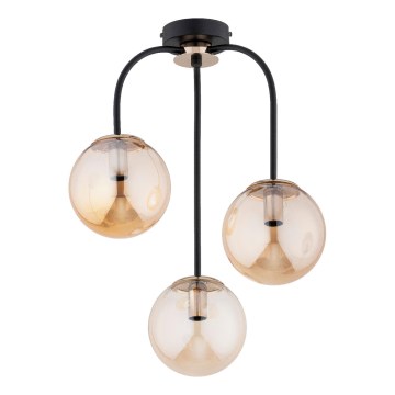Bevestigde hanglamp GAMMA 3xE14/10W/230V zwart/goud