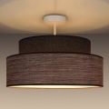 Bevestigde hanglamp GRACE 1xE27/60W/230V bruin/beige