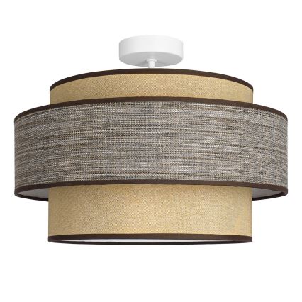 Bevestigde hanglamp GRACE 1xE27/60W/230V crème/bruin