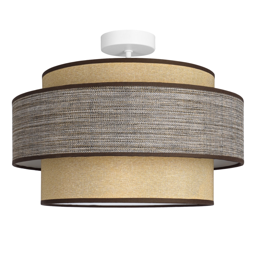 Bevestigde hanglamp GRACE 1xE27/60W/230V crème/bruin