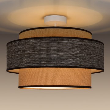 Bevestigde hanglamp GRACE 1xE27/60W/230V diameter 40 cm crème/bruin