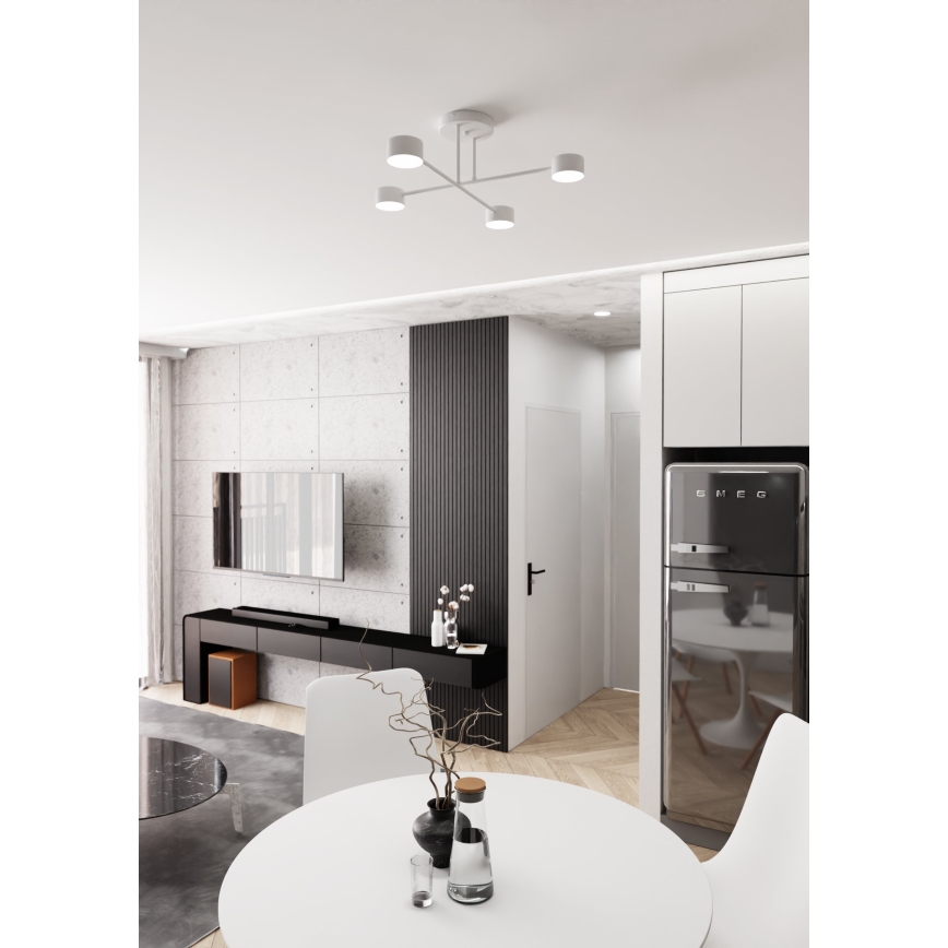 Bevestigde hanglamp HALO 4xGX53/10W/230V wit