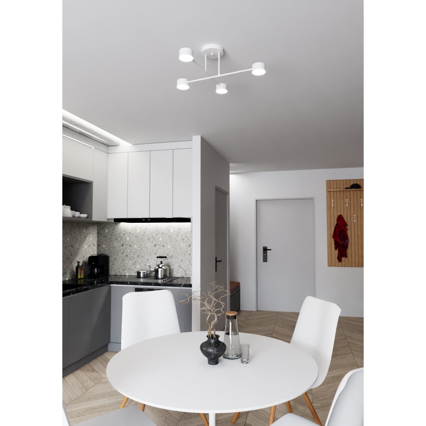 Bevestigde hanglamp HALO 4xGX53/10W/230V wit