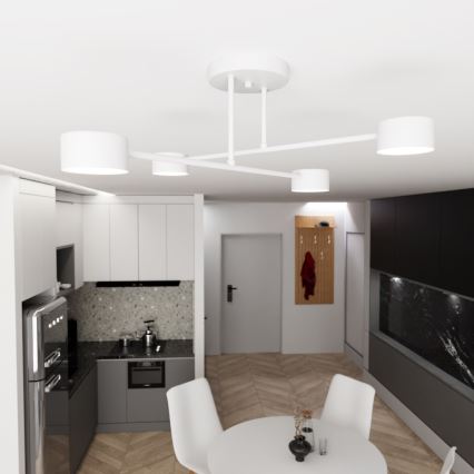 Bevestigde hanglamp HALO 4xGX53/10W/230V wit