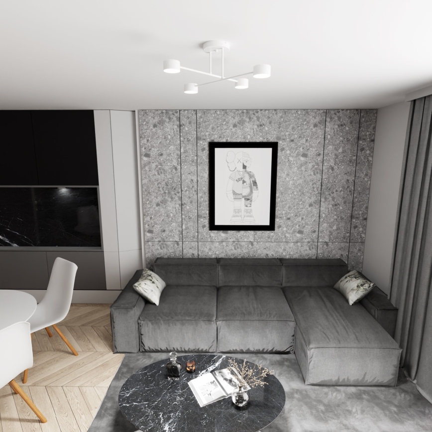 Bevestigde hanglamp HALO 4xGX53/10W/230V wit