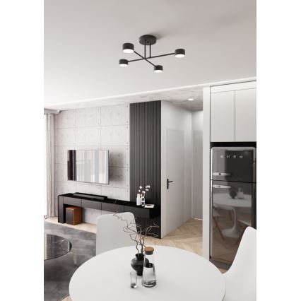 Bevestigde hanglamp HALO 4xGX53/10W/230V zwart