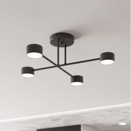 Bevestigde hanglamp HALO 4xGX53/10W/230V zwart