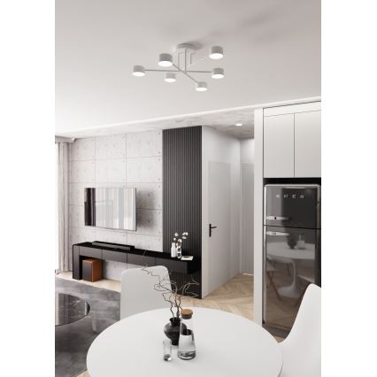 Bevestigde hanglamp HALO 6xGX53/8W/230V wit