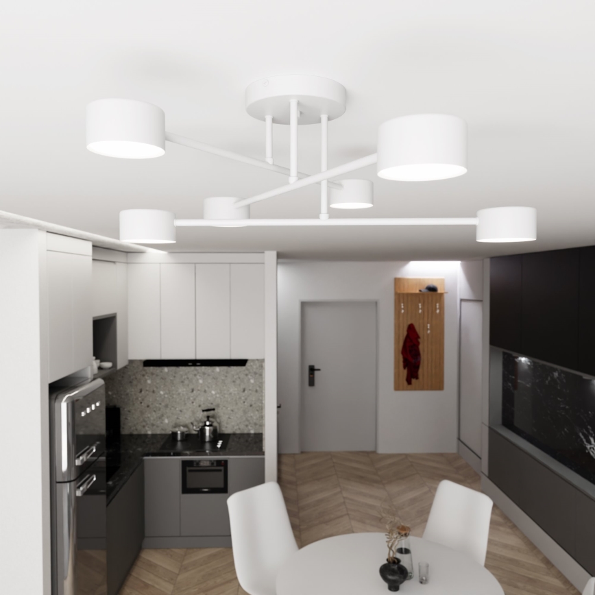 Bevestigde hanglamp HALO 6xGX53/8W/230V wit