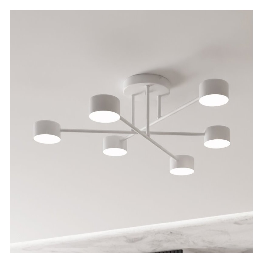 Bevestigde hanglamp HALO 6xGX53/8W/230V wit