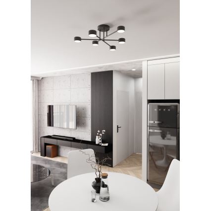 Bevestigde hanglamp HALO 6xGX53/8W/230V zwart