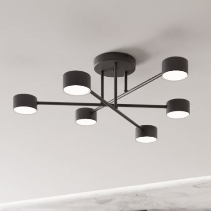 Bevestigde hanglamp HALO 6xGX53/8W/230V zwart
