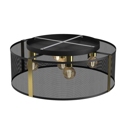 Bevestigde hanglamp KAGA 5xE27/60W/230V zwart/gouden