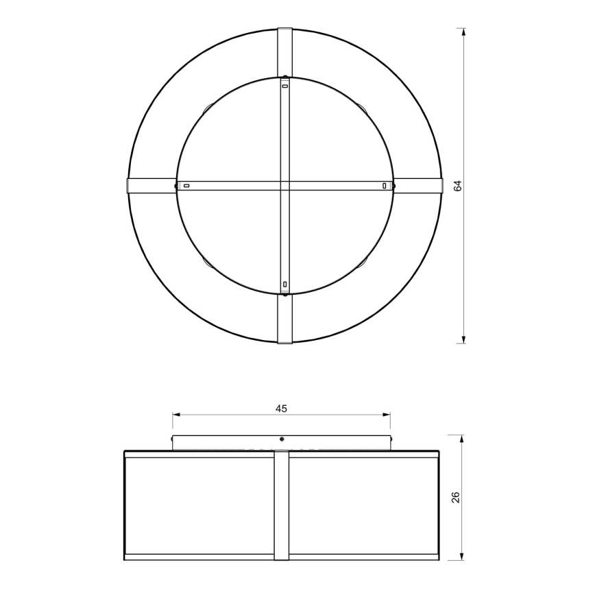 Bevestigde hanglamp KAGA 5xE27/60W/230V zwart/gouden