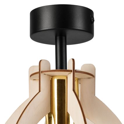 Bevestigde hanglamp LANDO 1xE27/15W/230V diameter 21 cm beuken