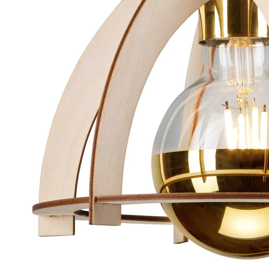 Bevestigde hanglamp LANDO 1xE27/15W/230V diameter 21 cm beuken