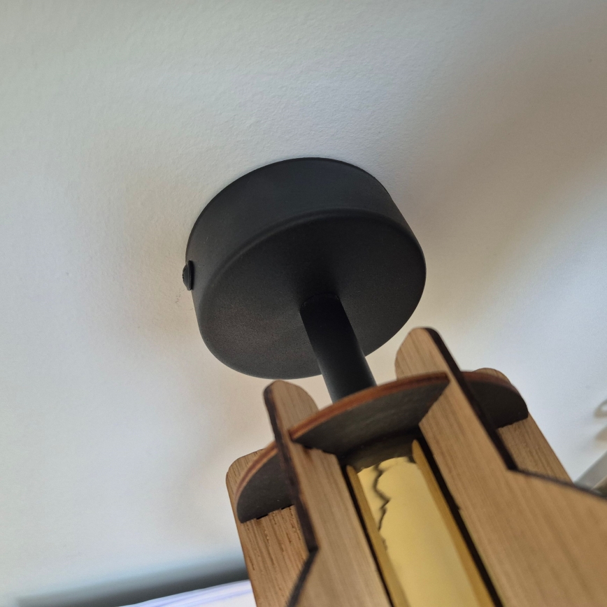 Bevestigde hanglamp LANDO 1xE27/15W/230V diameter 21 cm eiken