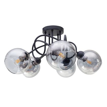 Bevestigde hanglamp LATIL 5xE27/60W/230V zwart