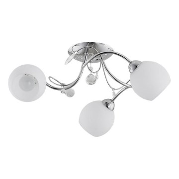 Bevestigde hanglamp LIVIA 3xE14/10W/230V glanzend chroom