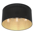 Bevestigde hanglamp LOFT SHADE 3xE27/60W/230V zwart/gouden