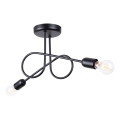 Bevestigde hanglamp LOOP 2xE27/15W/230V zwart