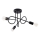 Bevestigde hanglamp LOOP 3xE27/15W/230V zwart