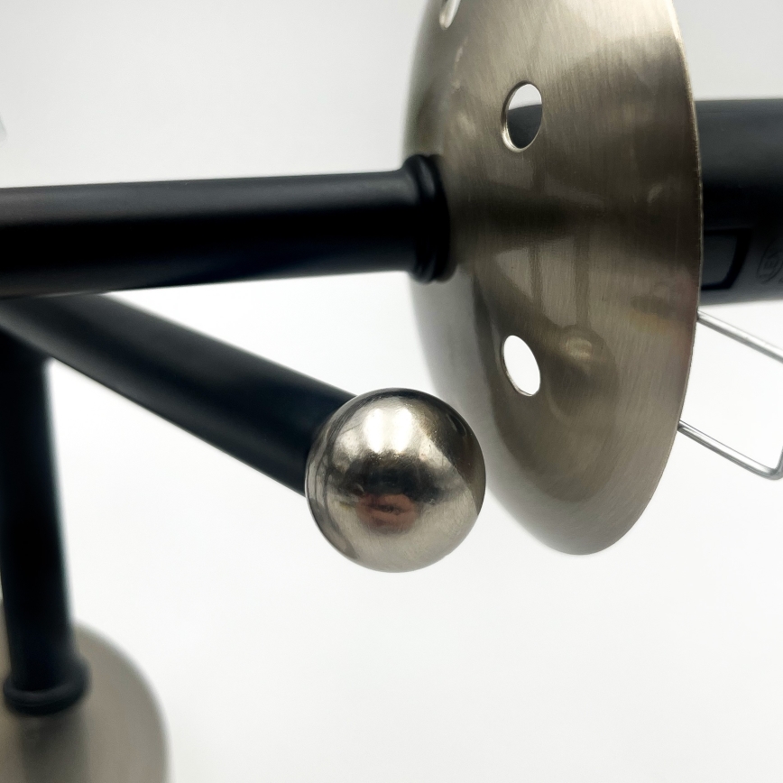 Bevestigde hanglamp MALENA 3xE14/5W/230V zwart/gerookt