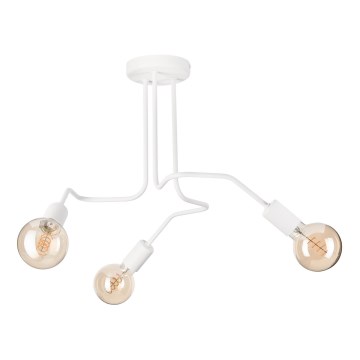 Bevestigde hanglamp MATYLDA 3xE27/60W/230V wit
