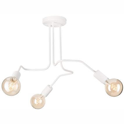 Bevestigde hanglamp MATYLDA 3xE27/60W/230V wit