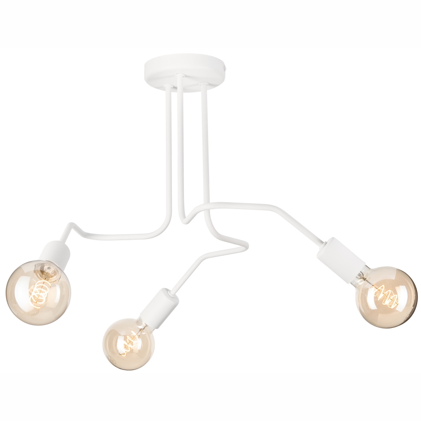 Bevestigde hanglamp MATYLDA 3xE27/60W/230V wit