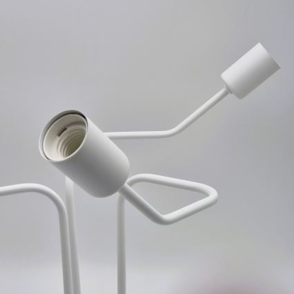 Bevestigde hanglamp MATYLDA 3xE27/60W/230V wit