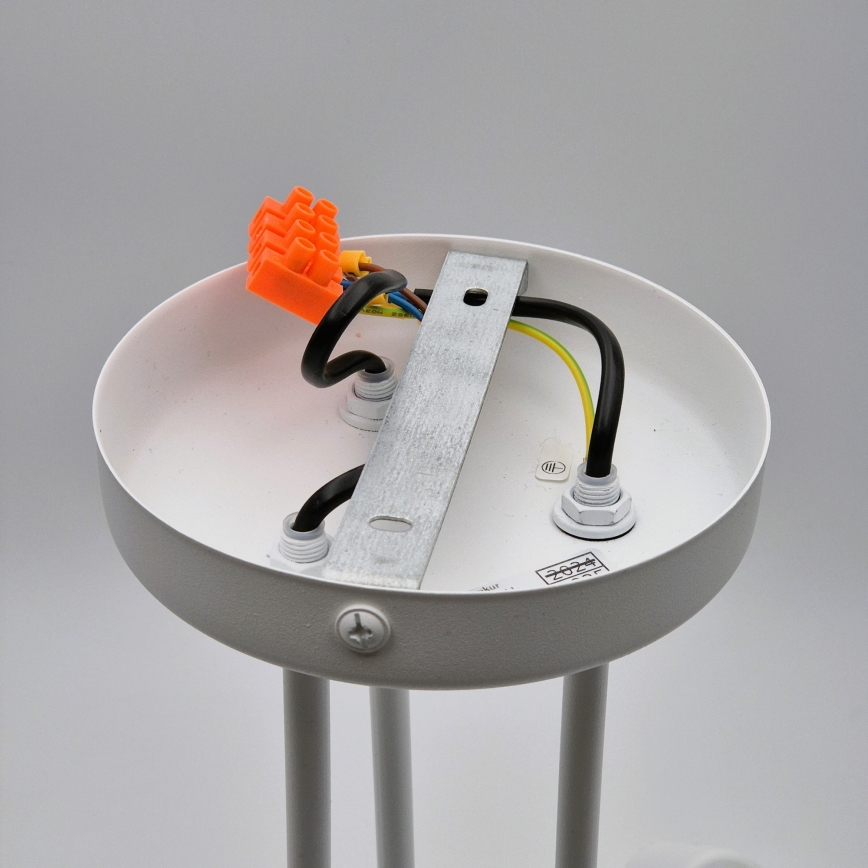Bevestigde hanglamp MATYLDA 3xE27/60W/230V wit