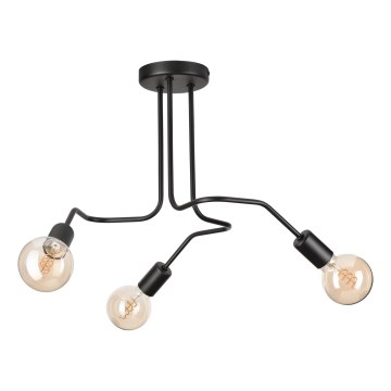 Bevestigde hanglamp MATYLDA 3xE27/60W/230V zwart