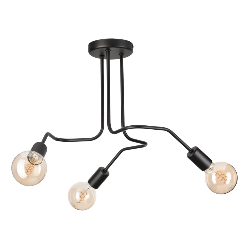 Bevestigde hanglamp MATYLDA 3xE27/60W/230V zwart