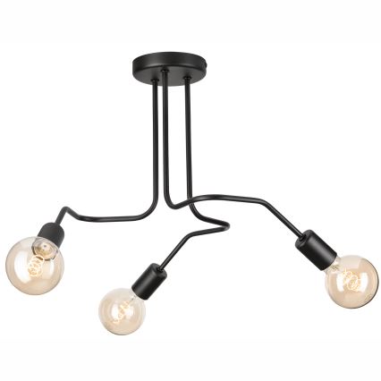 Bevestigde hanglamp MATYLDA 3xE27/60W/230V zwart