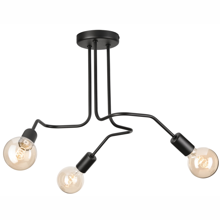 Bevestigde hanglamp MATYLDA 3xE27/60W/230V zwart