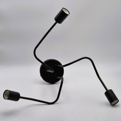 Bevestigde hanglamp MATYLDA 3xE27/60W/230V zwart