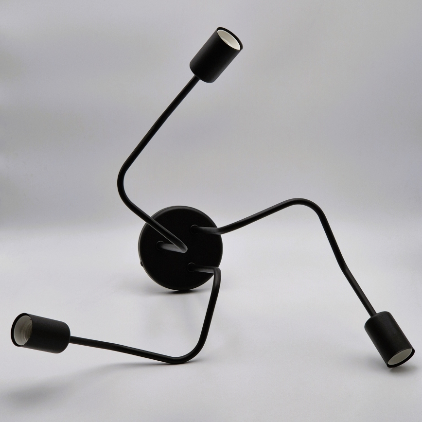 Bevestigde hanglamp MATYLDA 3xE27/60W/230V zwart