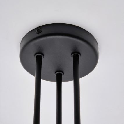 Bevestigde hanglamp MATYLDA 3xE27/60W/230V zwart