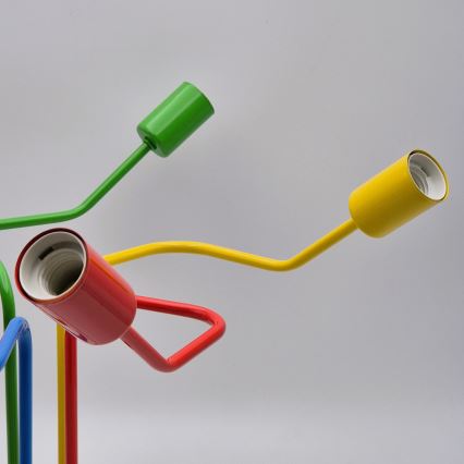 Bevestigde hanglamp MATYLDA 5xE27/60W/230V kleurrijk