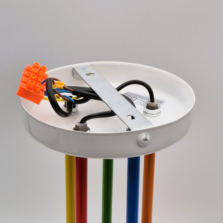 Bevestigde hanglamp MATYLDA 5xE27/60W/230V kleurrijk
