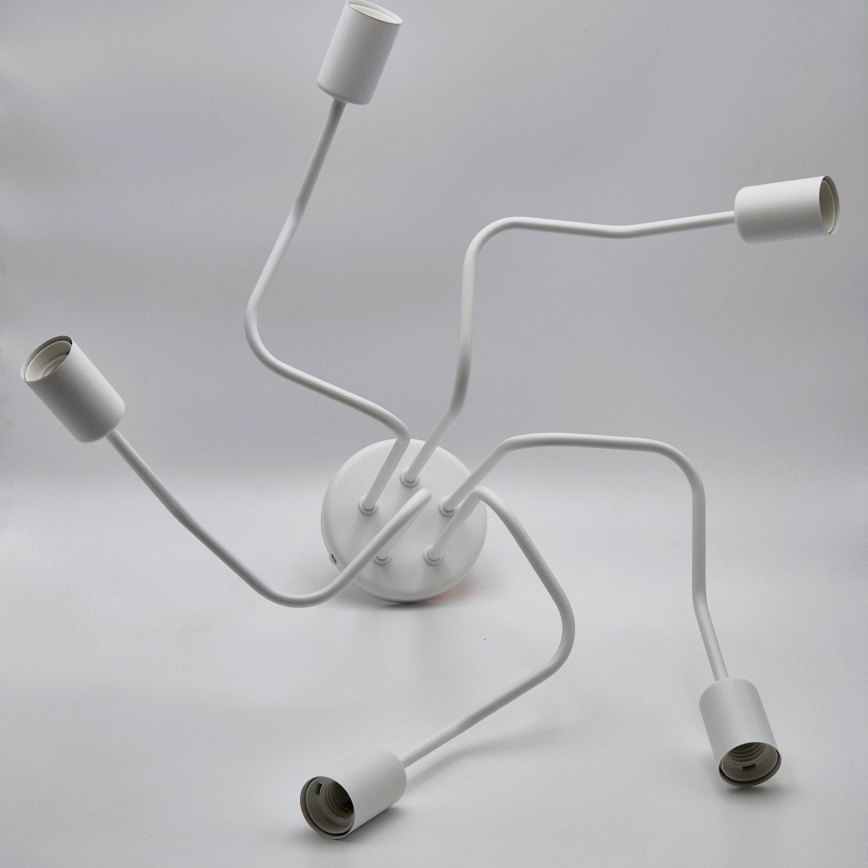 Bevestigde hanglamp MATYLDA 5xE27/60W/230V wit