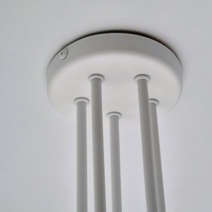 Bevestigde hanglamp MATYLDA 5xE27/60W/230V wit