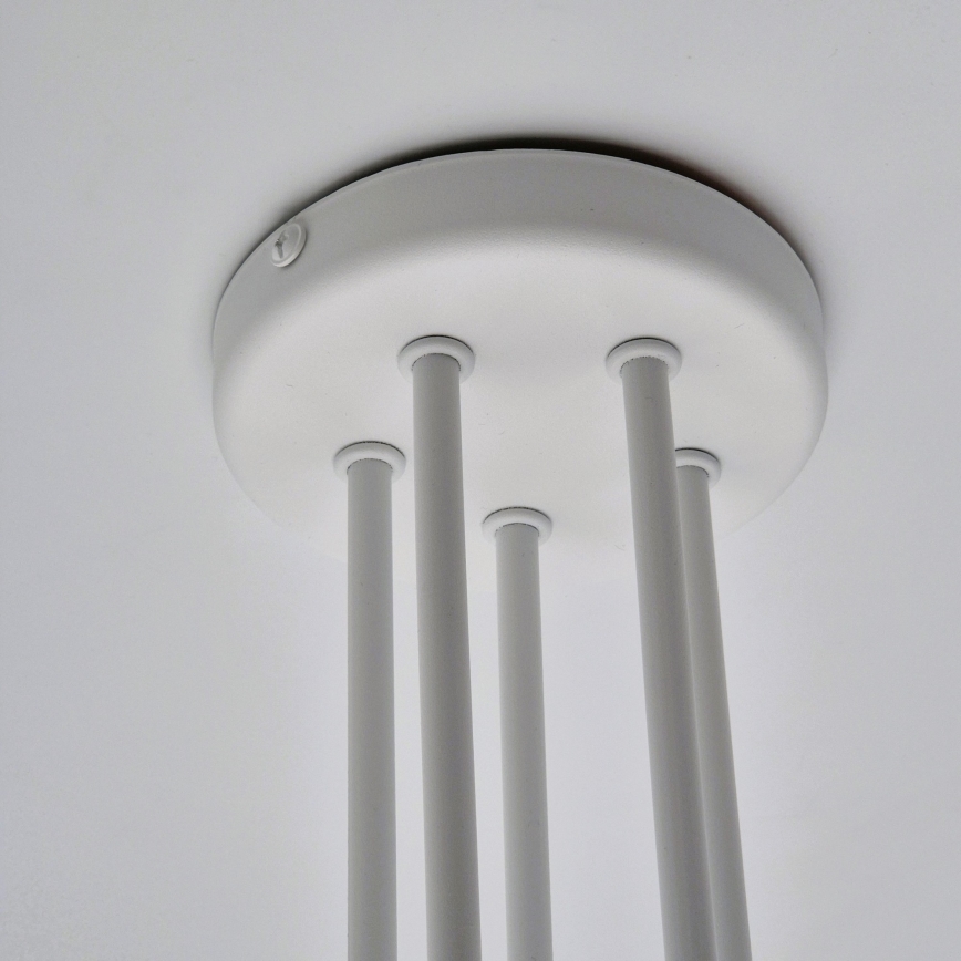 Bevestigde hanglamp MATYLDA 5xE27/60W/230V wit